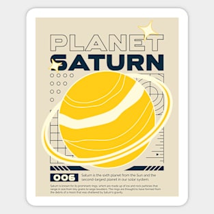 Planet Saturn Space Galaxy Universe Stars Astronomy Sticker